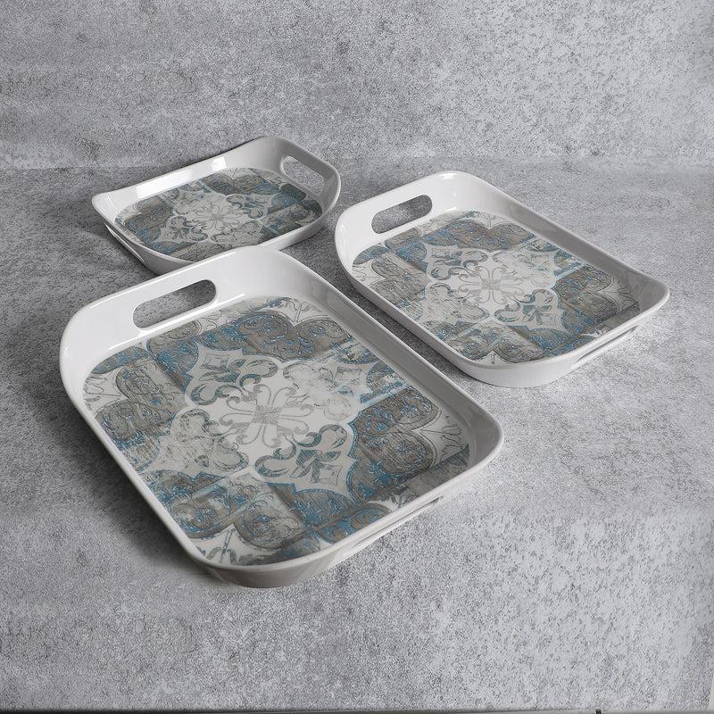 Buy Mirage Serving Tray - Set Of Three Serving Tray from Vaaree