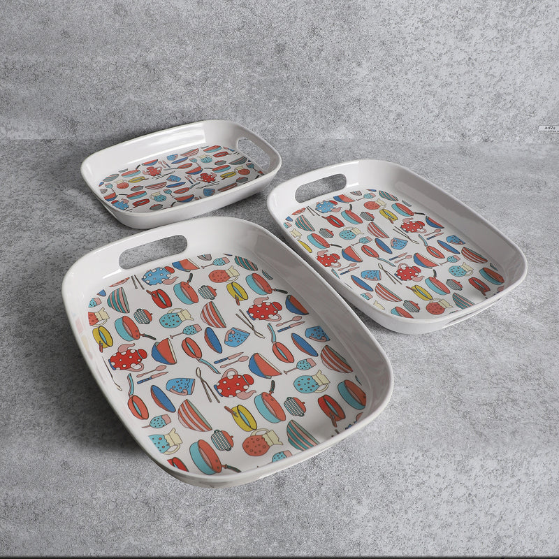 Serving Tray - Cookery Clan Serving Tray - Set Of Three