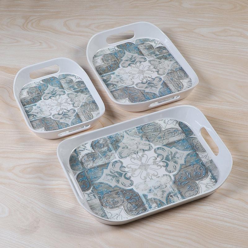 Buy Mirage Serving Tray - Set Of Three Serving Tray from Vaaree