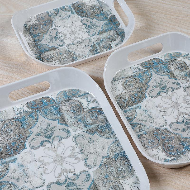 Buy Mirage Serving Tray - Set Of Three Serving Tray from Vaaree