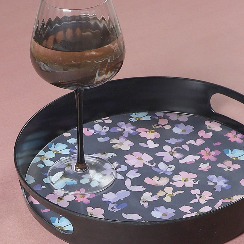 Serving Tray - Dalna Floral Round Serving Tray