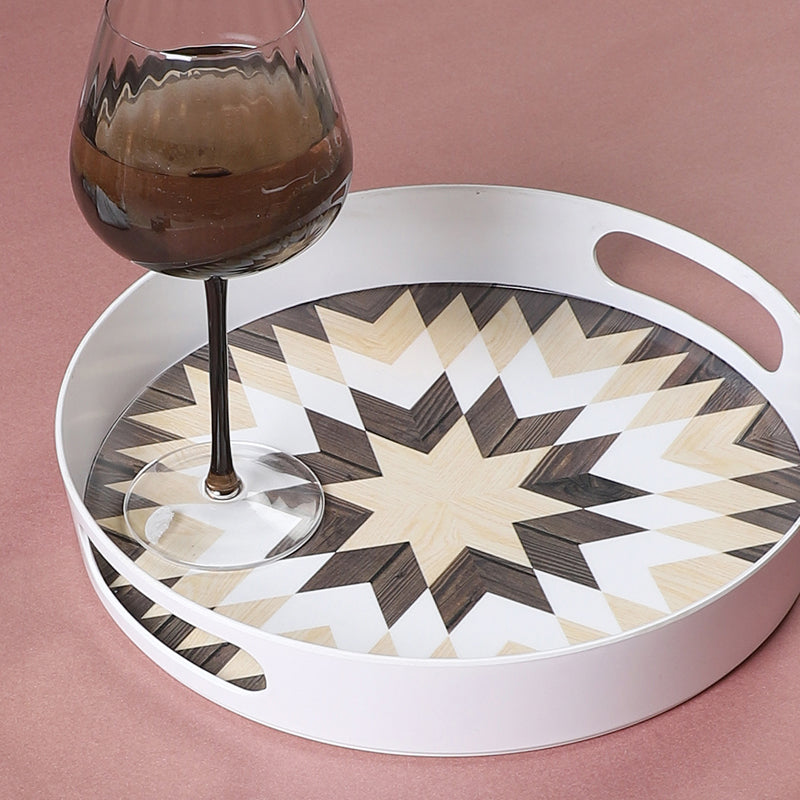 Serving Tray - Chromo Cut Round Serving Tray