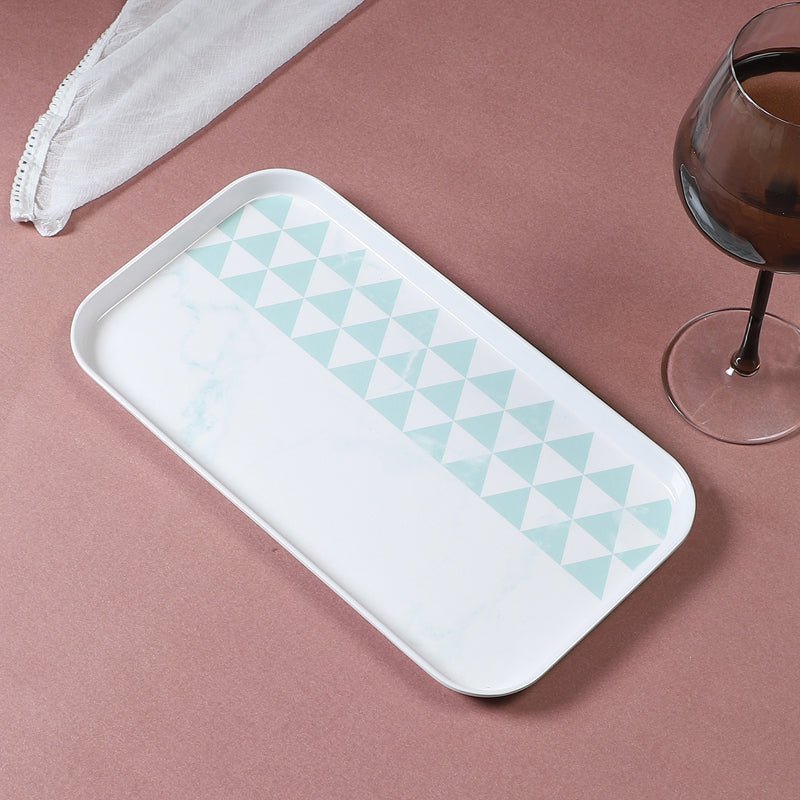 Serving Tray - Mivono Big Serving Tray - Blue & White