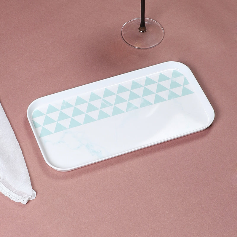 Serving Tray - Mivono Big Serving Tray - Blue & White