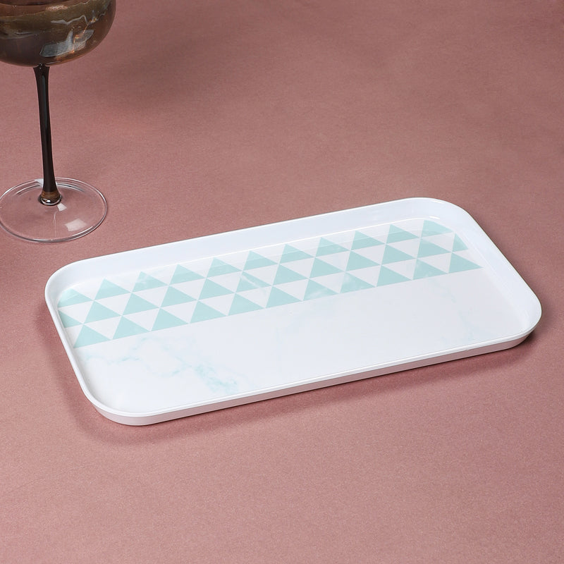 Serving Tray - Mivono Big Serving Tray - Blue & White