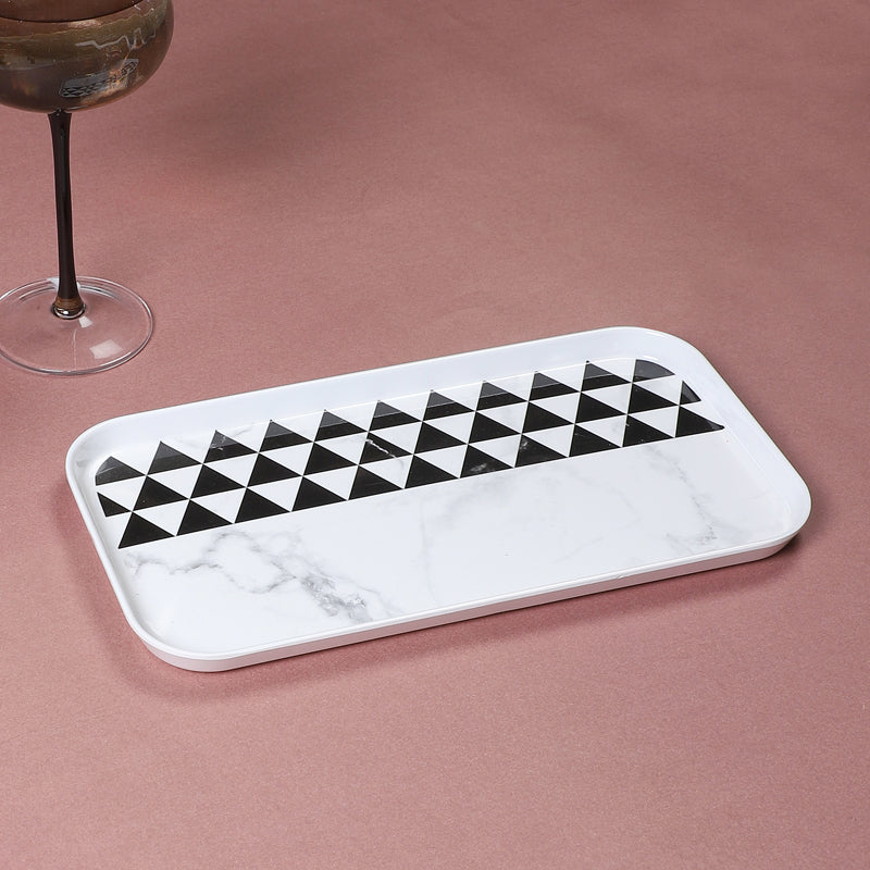 Serving Tray - Mivono Big Serving Tray - Black & White