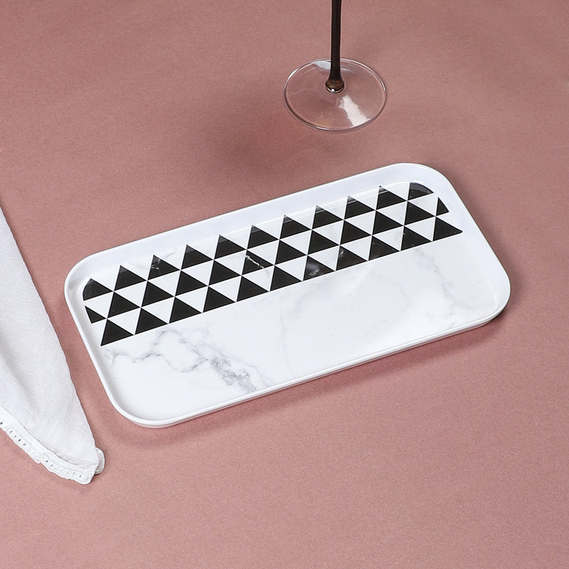 Serving Tray - Mivono Big Serving Tray - Black & White