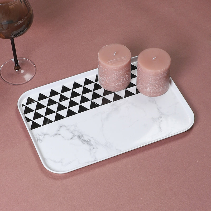 Serving Tray - Mivono Small Serving Tray - Black & White