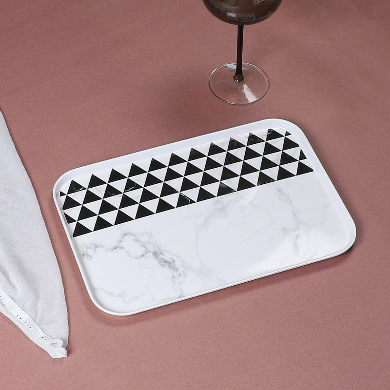 Serving Tray - Mivono Small Serving Tray - Black & White