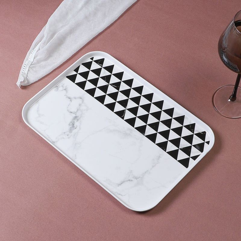 Serving Tray - Mivono Small Serving Tray - Black & White