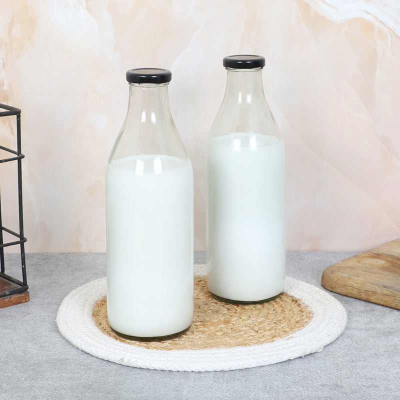 Bottle - Juniper Milk Bottle (1000 ML) - Set Of Two