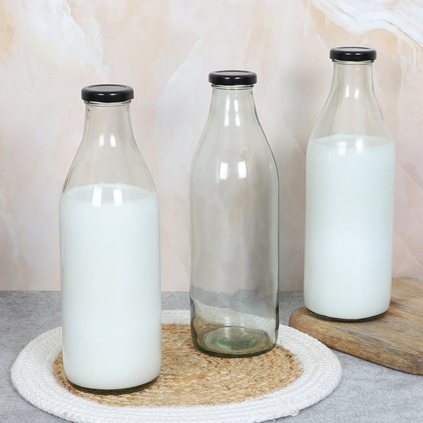 Bottle - Juniper Milk Bottle (1000 ML) - Set Of Three