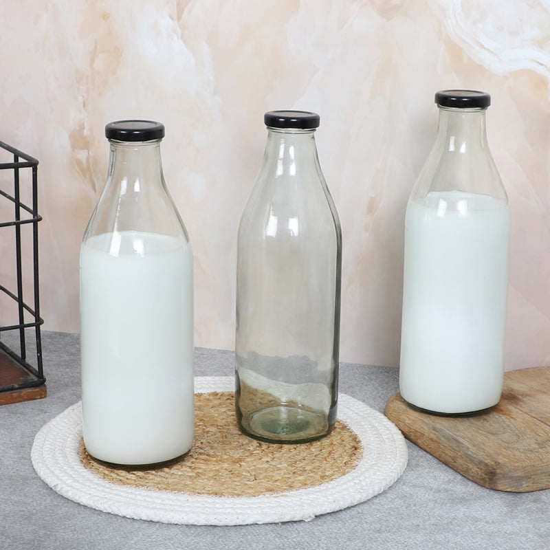 Bottle - Juniper Milk Bottle (1000 ML) - Set Of Three