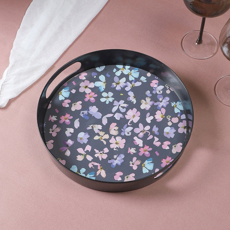 Serving Tray - Dalna Floral Round Serving Tray