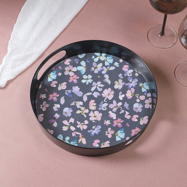 Serving Tray - Dalna Floral Round Serving Tray