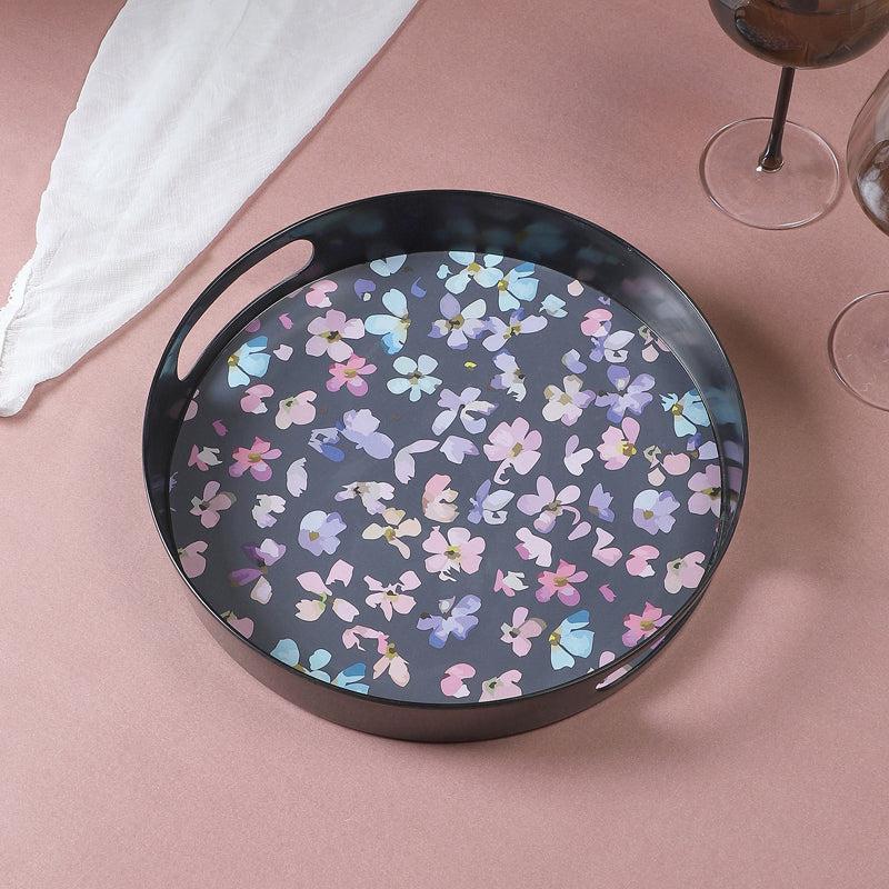 Buy Dalna Floral Round Serving Tray Serving Tray from Vaaree