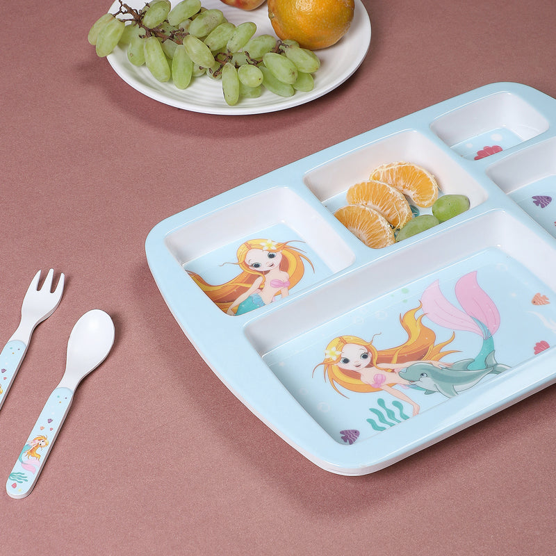 Kids Dinner Plate - Mermaid Love Kids Dinner Plate