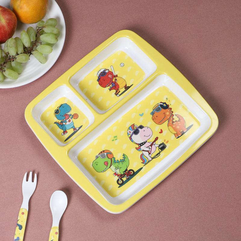 Buy Dino Playtime Kids Dinner Plate Kids Dinner Plate from Vaaree