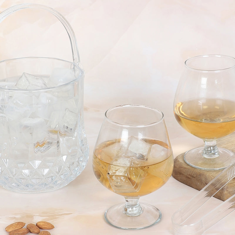 Buy Trimo 1000 ML Ice Bucket With 300 ML Glass And Tong - Four Piece Set Barware Set from Vaaree