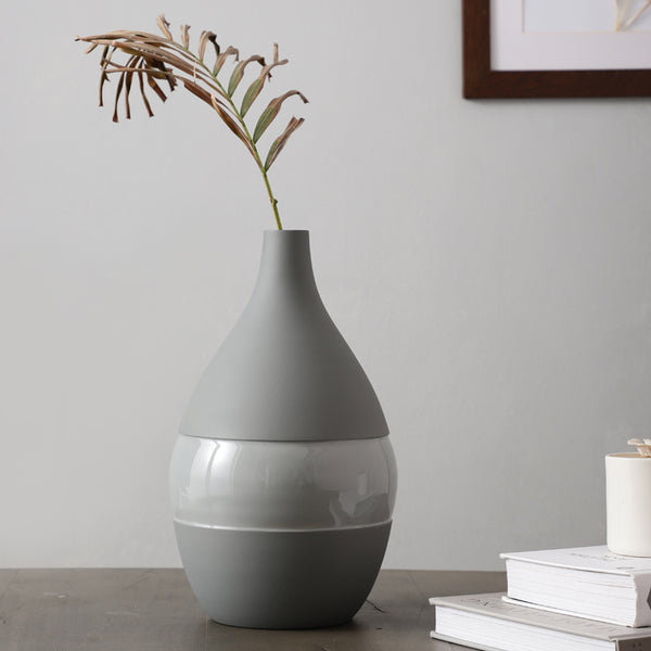 Yato Enamel Vase (Grey) - Small
