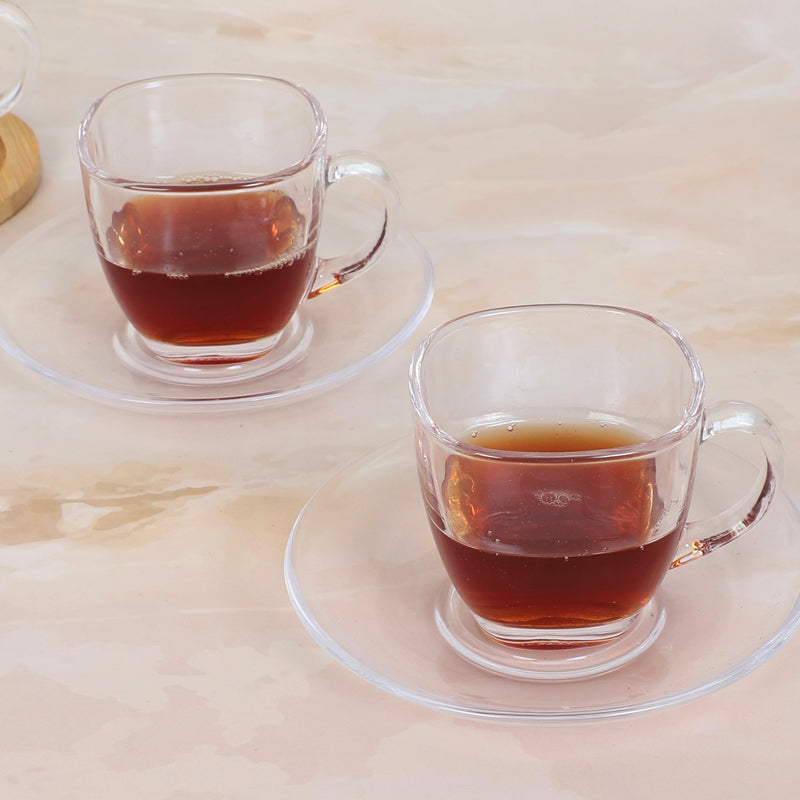 Buy Willian Cup & Saucer (150 ML) - Four Piece Set Tea Cup & Saucer from Vaaree