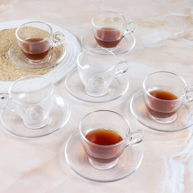 Tea Cup & Saucer - Bertalan Cup & Saucer (150 ML) - Twelve Piece Set