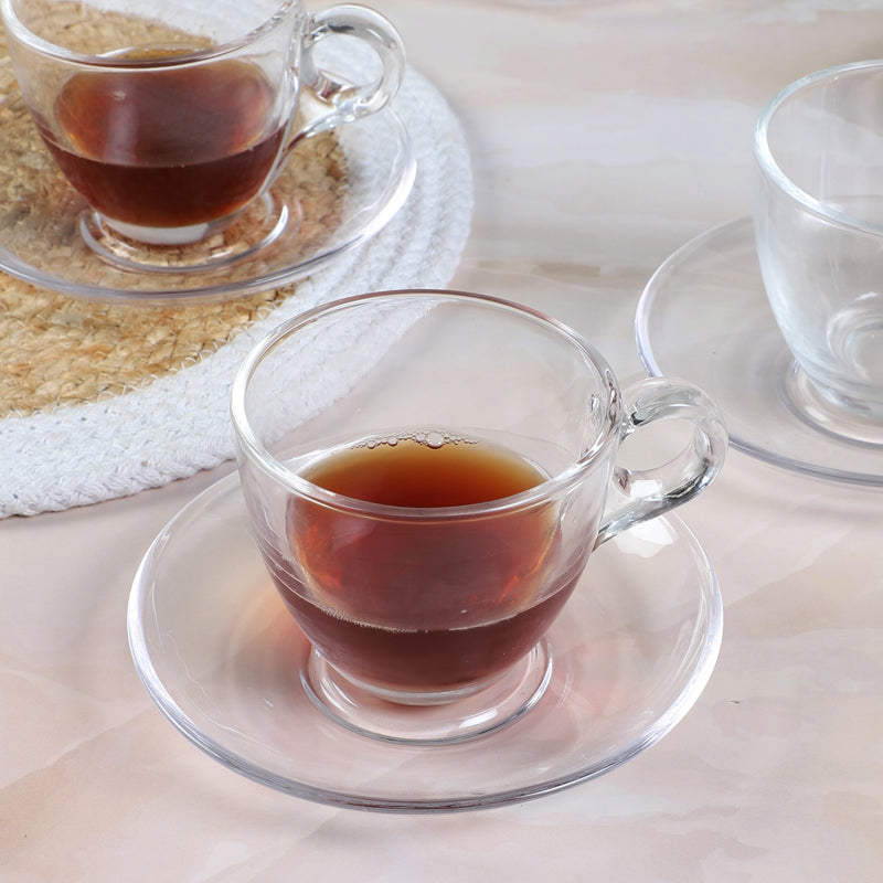 Tea Cup & Saucer - Bertalan Cup & Saucer (150 ML) - Twelve Piece Set