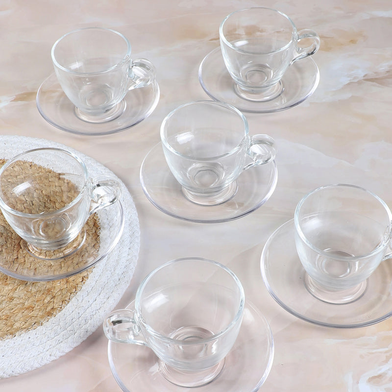 Tea Cup & Saucer - Bertalan Cup & Saucer (150 ML) - Twelve Piece Set