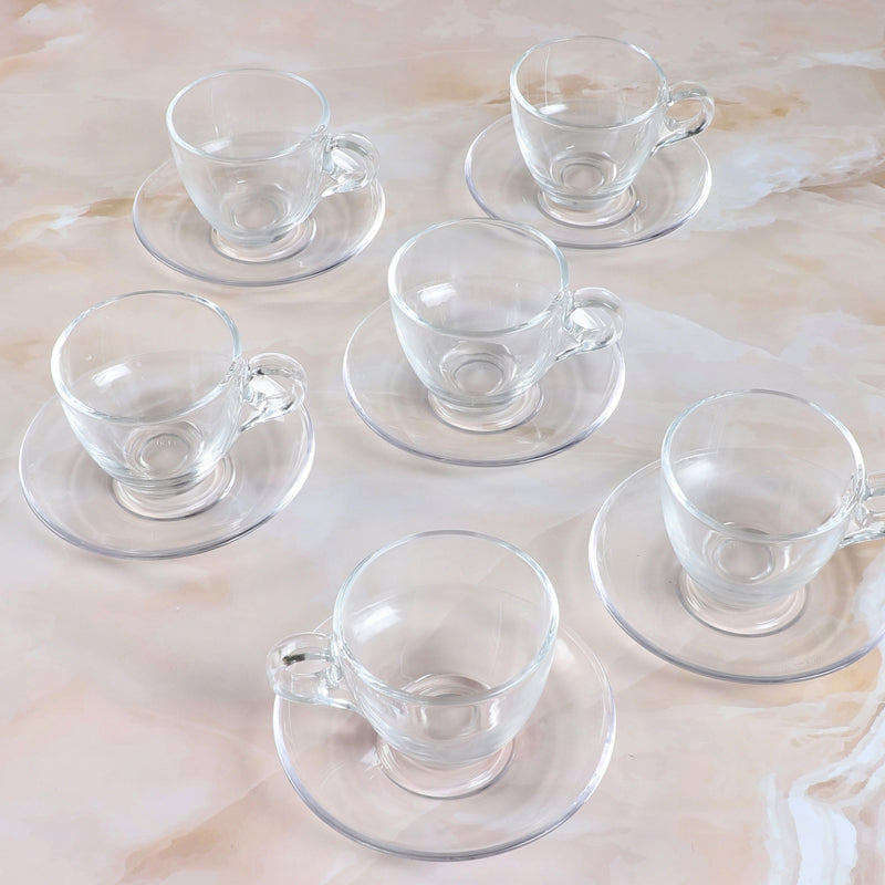 Tea Cup & Saucer - Bertalan Cup & Saucer (150 ML) - Twelve Piece Set