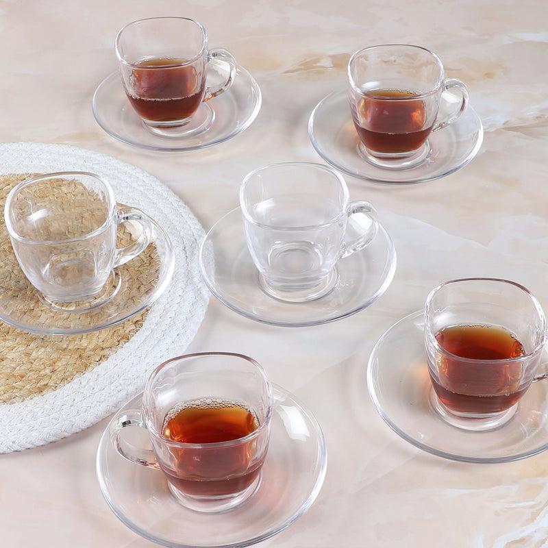 Buy Aalto Cup & Saucer (150 ML) - Set Of Six Tea Cup & Saucer from Vaaree