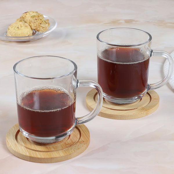 Mug & Tea Cup - Lava Glass Cup (180 ML) - Set Of Two