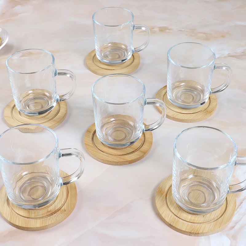 Buy Ethan Glass Cup (180 ML) - Set Of Six Mug & Tea Cup from Vaaree