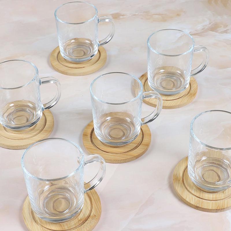 Buy Ethan Glass Cup (180 ML) - Set Of Six Mug & Tea Cup from Vaaree