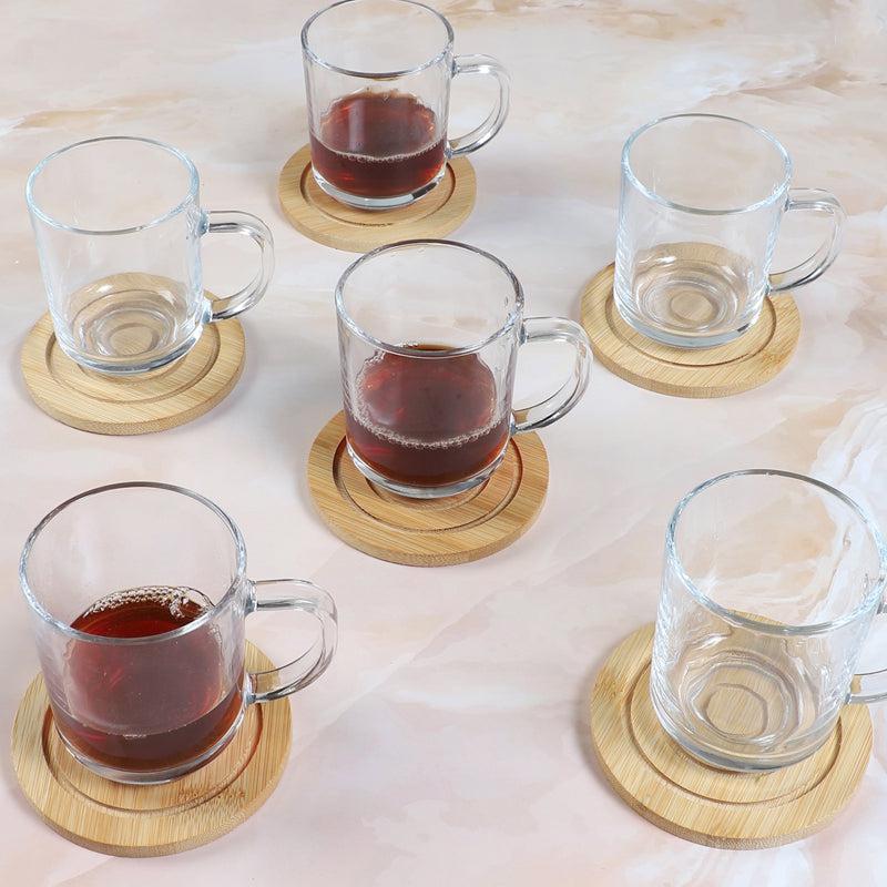 Buy Ethan Glass Cup (180 ML) - Set Of Six Mug & Tea Cup from Vaaree