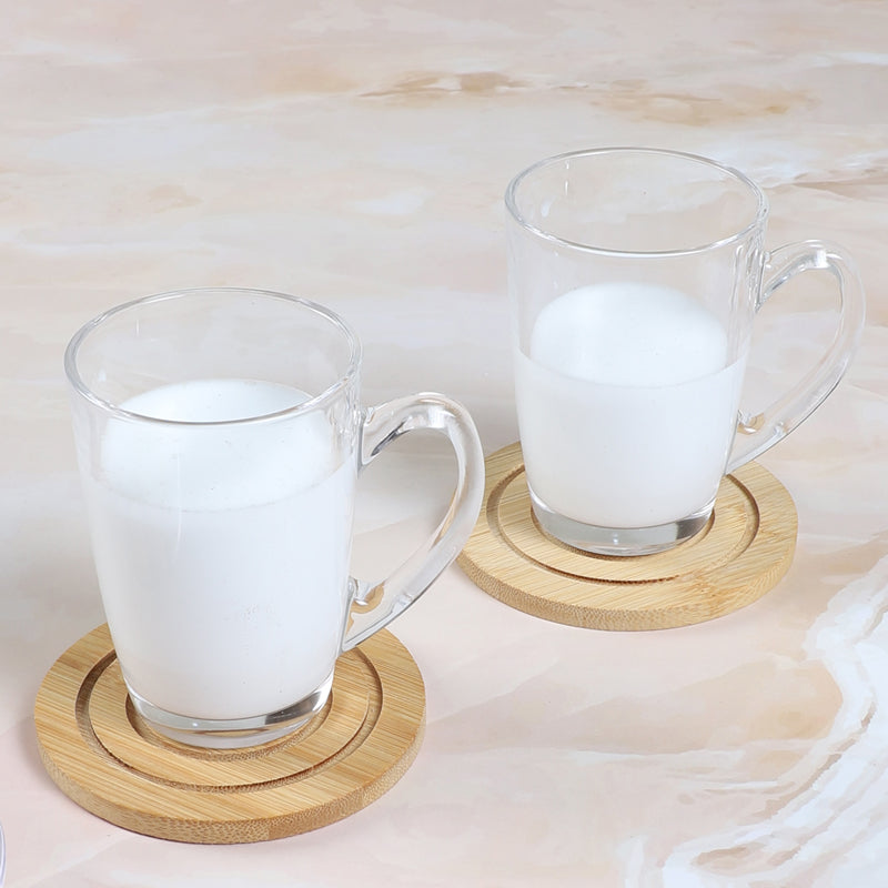 Buy Cosmin Glass Cup (180 ML) - Set Of Two Mug & Tea Cup from Vaaree