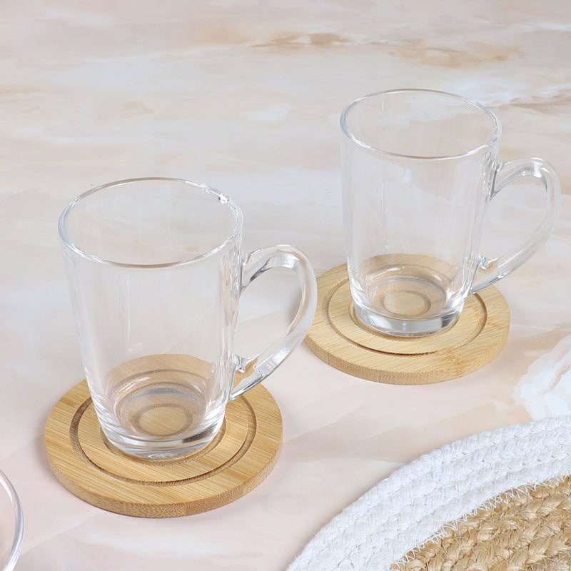 Buy Cosmin Glass Cup (180 ML) - Set Of Two Mug & Tea Cup from Vaaree