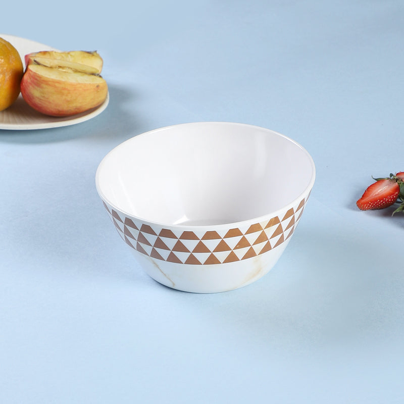 Buy Jisho Snack Bowl (White & Brown) - 750 ML Bowl from Vaaree