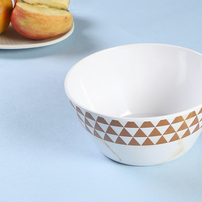 Buy Jisho Snack Bowl (White & Brown) - 750 ML Bowl from Vaaree