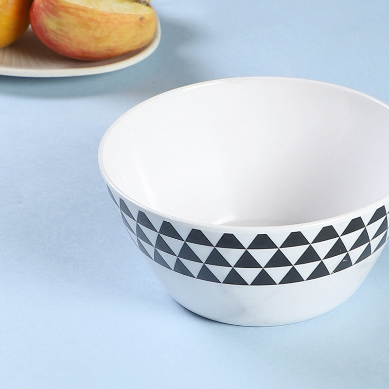 Buy Jisho Snack Bowl (White & Black) - 750 ML Bowl from Vaaree