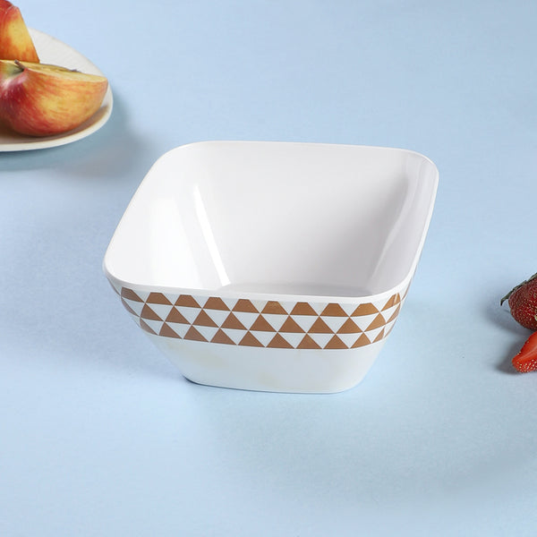 Buy Mivono Snack Bowl (White & Brown) - 1020 ML Bowl from Vaaree