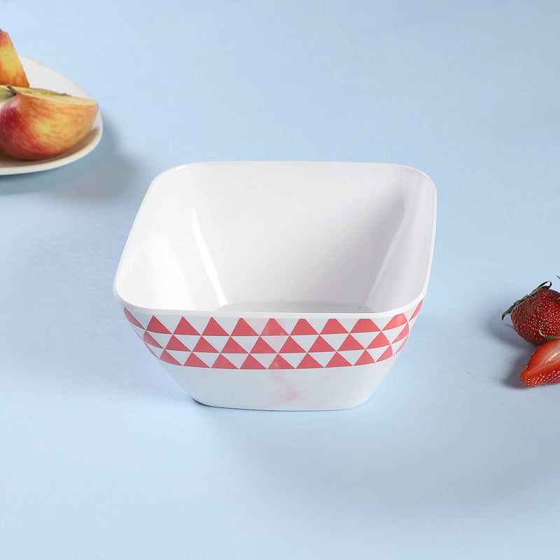 Bowl - Mivono Snack Bowl (White & Pink) - 1020 ML