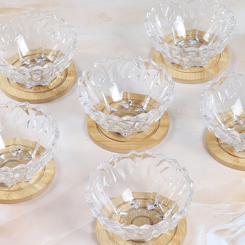 Bowl - Drystan Glass Dessert Bowl (200 ML) - Set Of Six