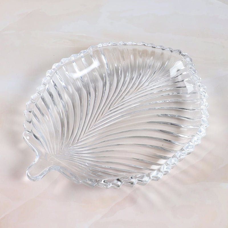 Platter - Leafy Decorative Glass Platter