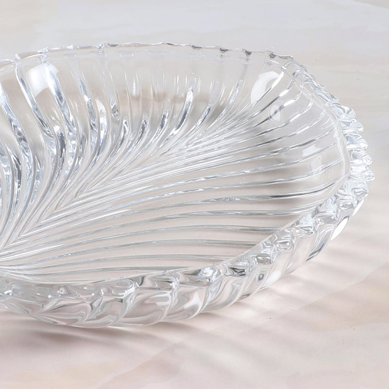 Platter - Leafy Decorative Glass Platter