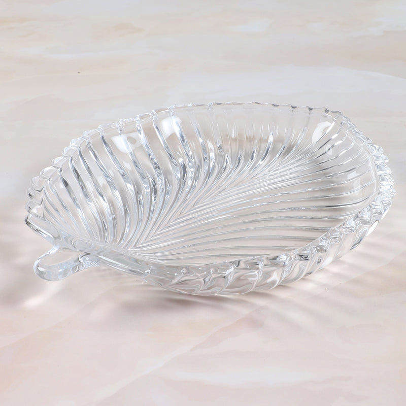 Platter - Leafy Decorative Glass Platter