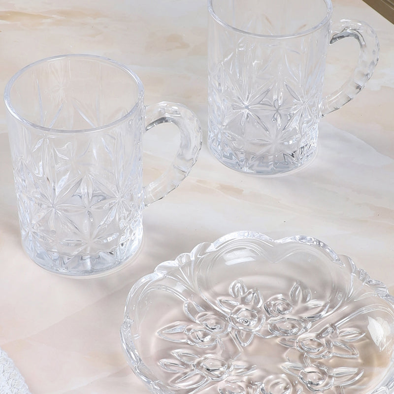 Barware Set - Benjo (450 ML) Beer Glass & Snack Plate Combo - Three Piece Set