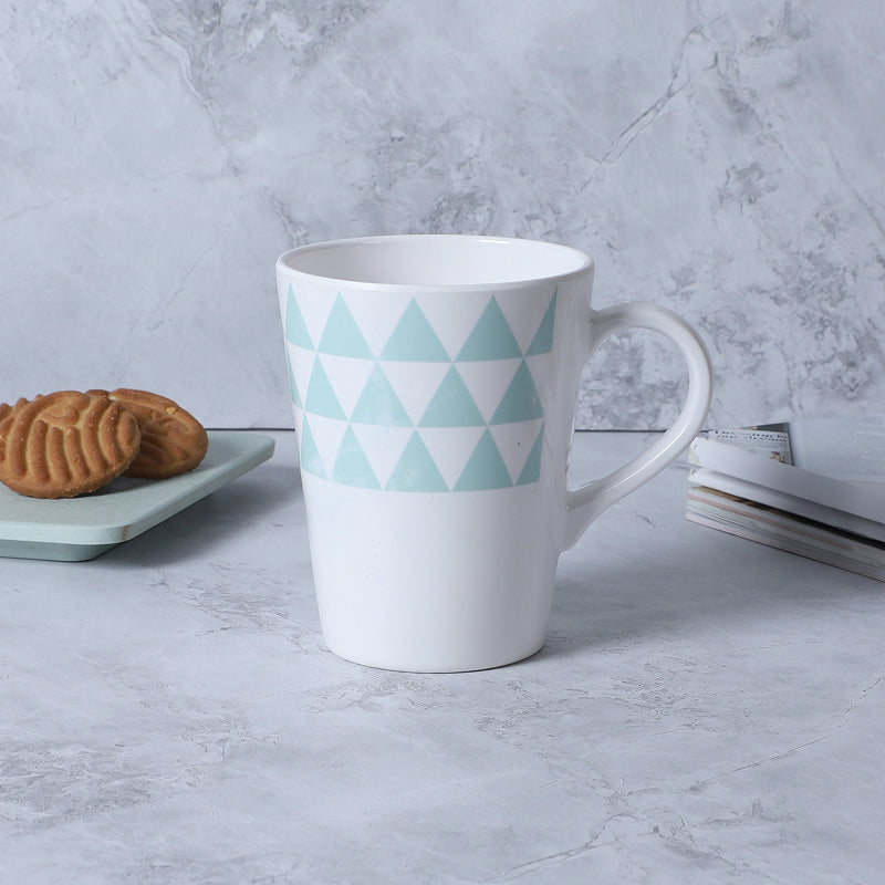 Mug & Tea Cup - Mivono Melamine Mug (White & Blue) - 400 ML