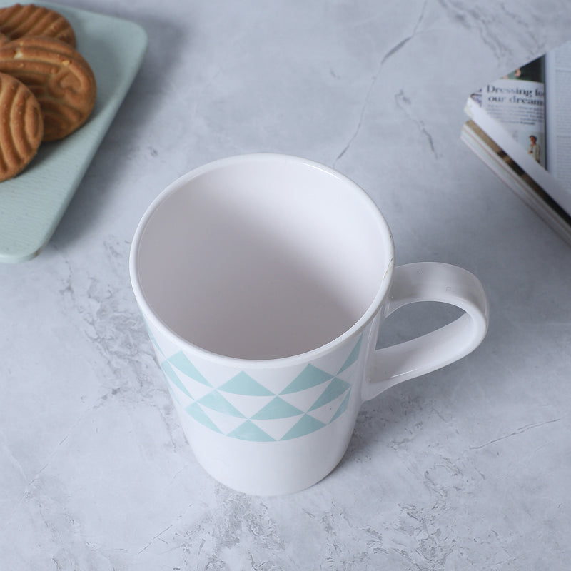 Mug & Tea Cup - Mivono Melamine Mug (White & Blue) - 400 ML