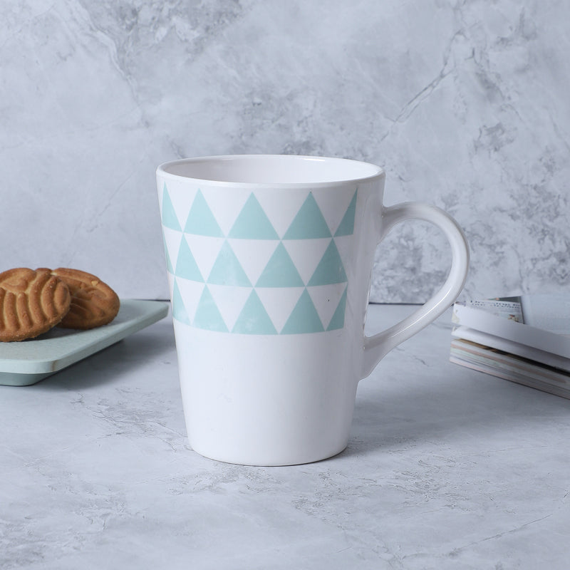 Mug & Tea Cup - Mivono Melamine Mug (White & Blue) - 400 ML