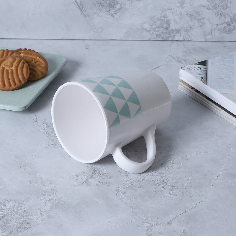 Mug & Tea Cup - Mivono Melamine Mug (White & Blue) - 400 ML